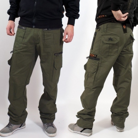 Pantalones cargo  Vector , Verde oliva oscuro