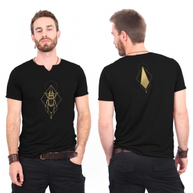 Camiseta  Scarabt spirit , Negro y dorado