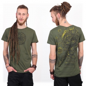 Camiseta  Cubina , Verde oliva jaspeado