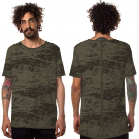 Camiseta  Treeping , Verde oliva y negro