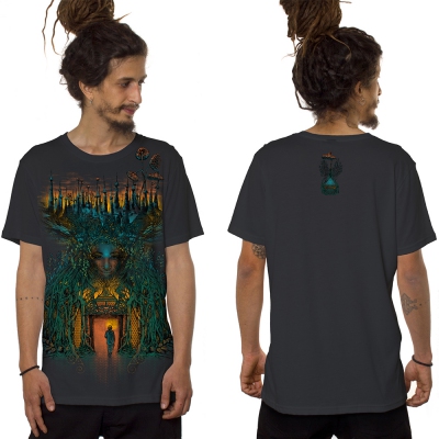 Camiseta \ Inner Forest\ , Gris oscuro