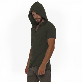 Camiseta con capucha \ Vipa\ , Verde caqui