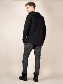 Camiseta manga larga con capucha \ Aldaron\ , Negro