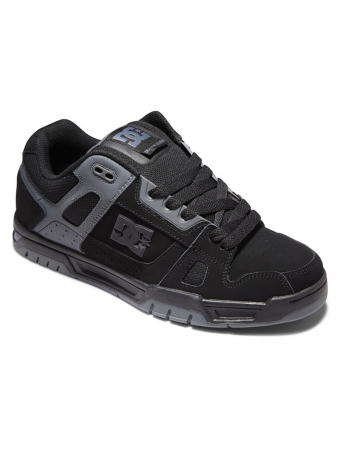 DC Shoes Stag, Cuero negro y detalles grises