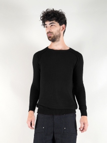 Suéter de algodón \ Arga\ , Negro