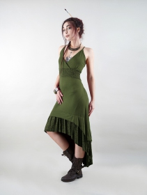 Vestido midi \ Nuria\ , Verde oliva