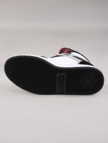 Zapatillas de skate DVS Honcho, Cuero negro, blanco y rojo